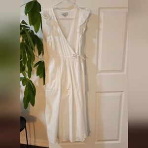 & Other Stories Paris Atelier Ruffled Midi Wrap Dress in White